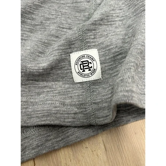 REIGNING CHAMP Gray Long Sleeve Henley Shirt Sz Large Cotton Made in Canada - Picture 5 of 6